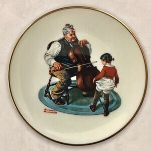Norman Rockwell Vintage Porcelain Plate "Grandpa's Girl" by Danbury Mint